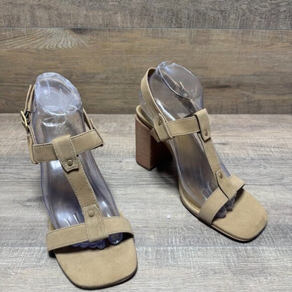 Vince Camuto clarissa Tortilla True Suede Open Toe Sandal Women's Size 9 - Picture 6 of 7